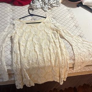 Cream Lace shirt
